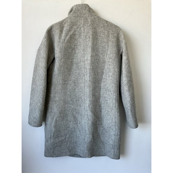 J.Crew Cocoon Coat Italian Stadium-Cloth Wool Blend Gray Size 2 - Picture 3 of 7